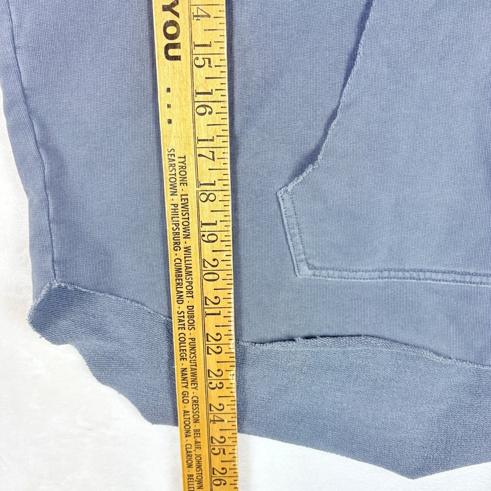 ALLSAINTS Xonda Full Zip Hoodie Women Sz Medium Gray Cotton Distressed Oversized - Picture 4 of 16